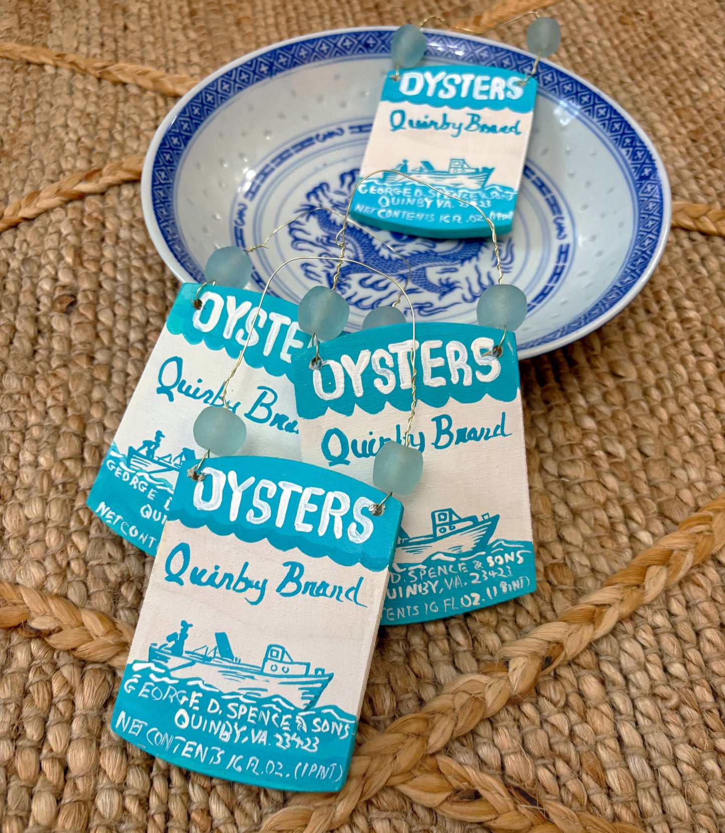 George D. Spence & Sons Quinby Brand Oyster Can Ornament