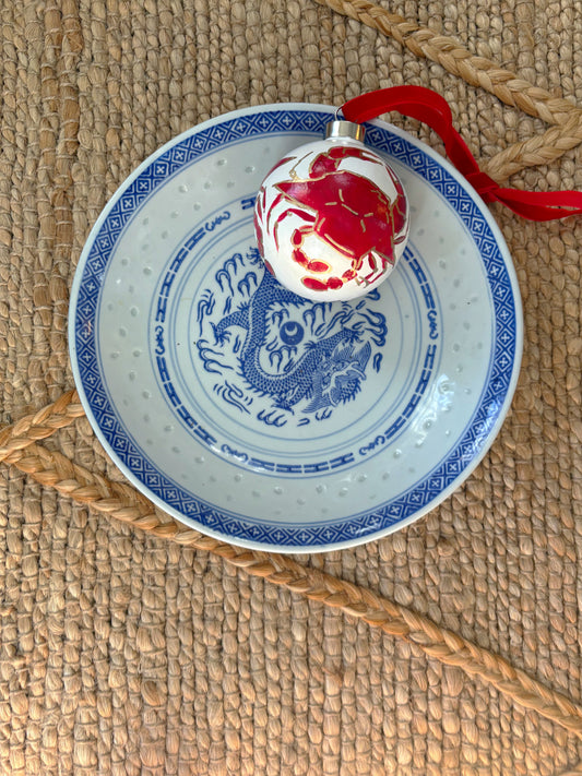 Medium Round Ball Crab Ornament