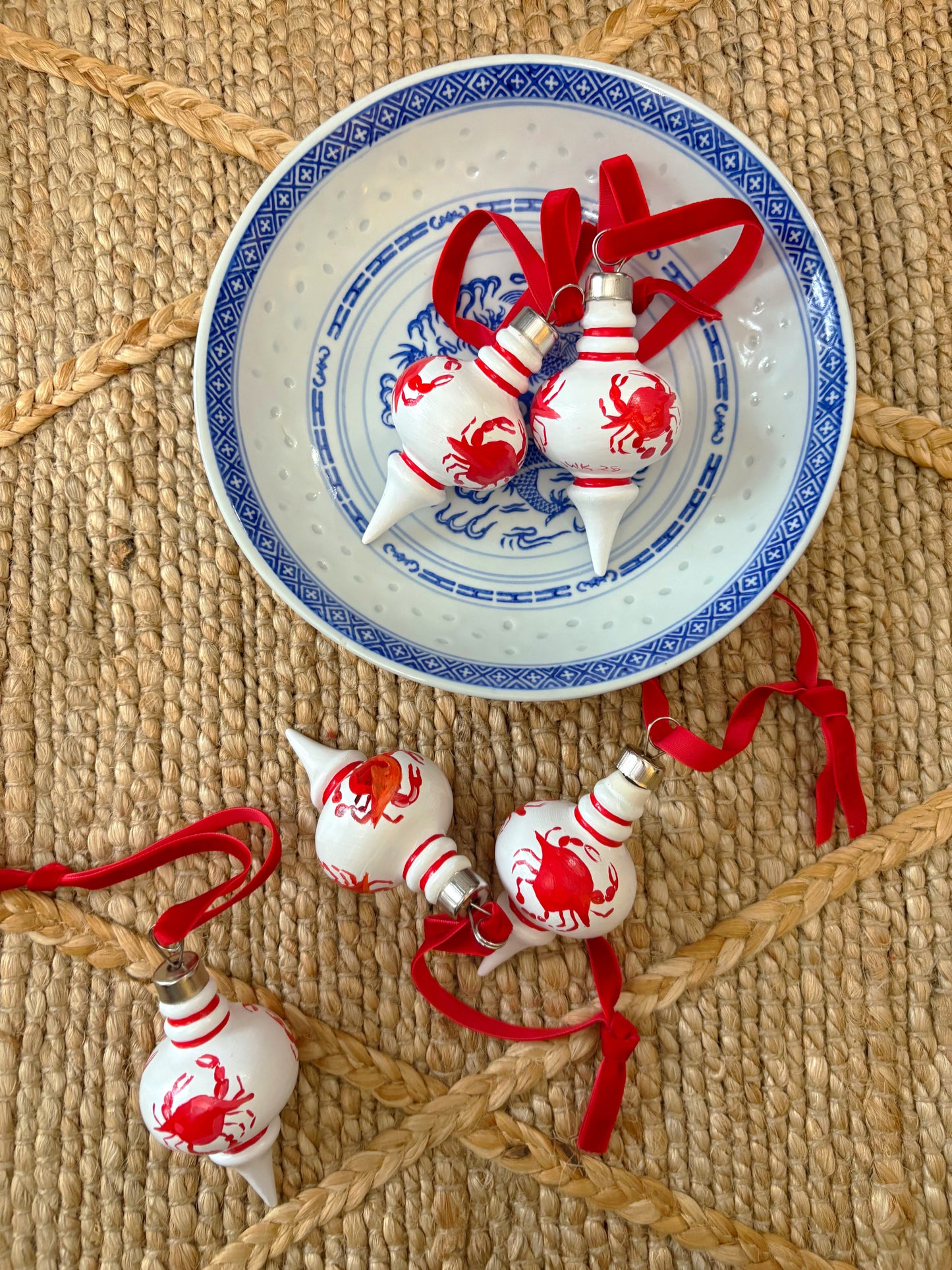 Small Retro Crab Ornament