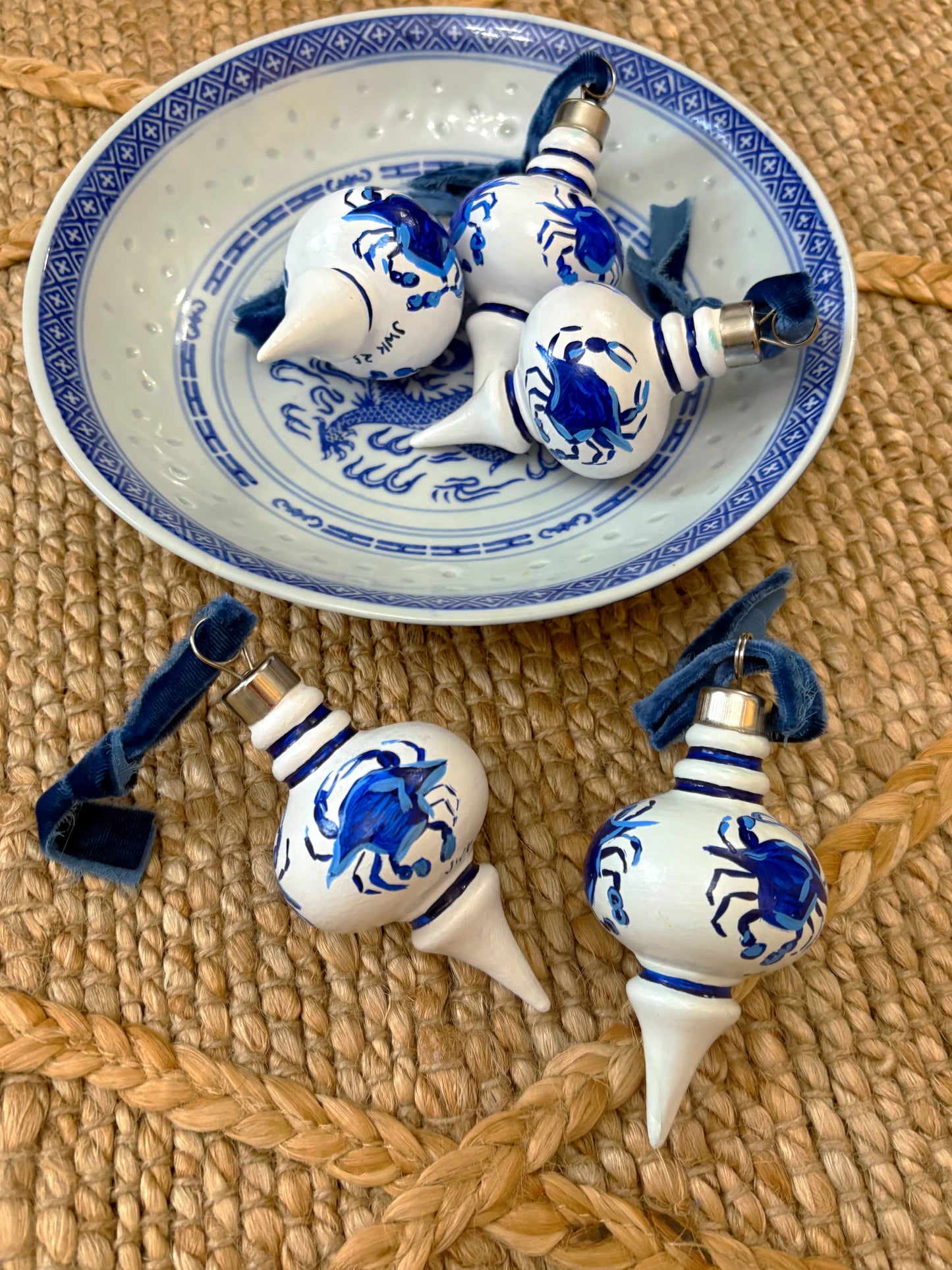 Small Retro Crab Ornament