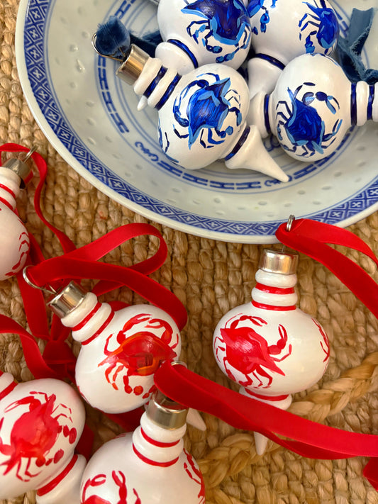 Small Retro Crab Ornament