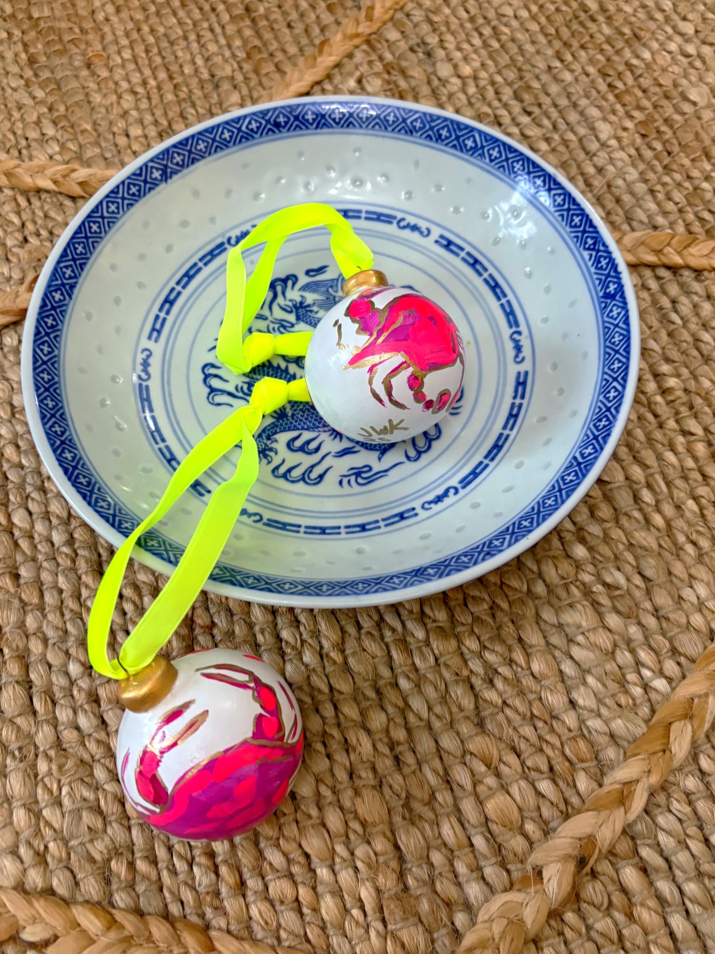 Small Round Ball Crab Ornament