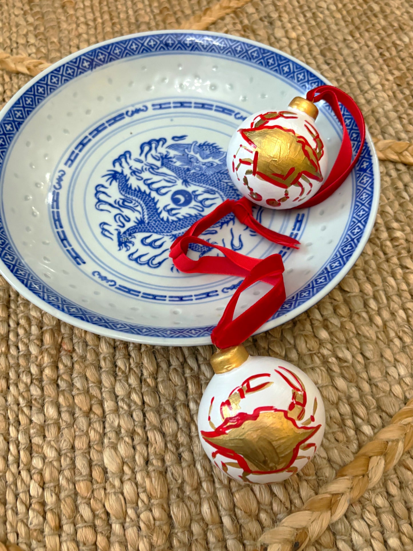Small Round Ball Crab Ornament